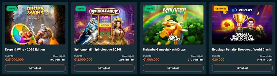 Emberbet Casinolla järjestettäviä turnauksia