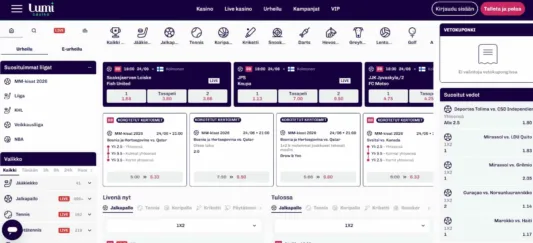 Lumi Casino vedonlyöntiaula
