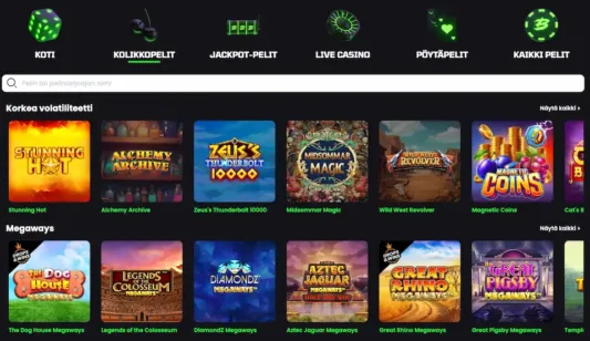 Beazt Casinon pelit ja pelihaku