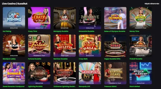 Beazt Casinon livepelit