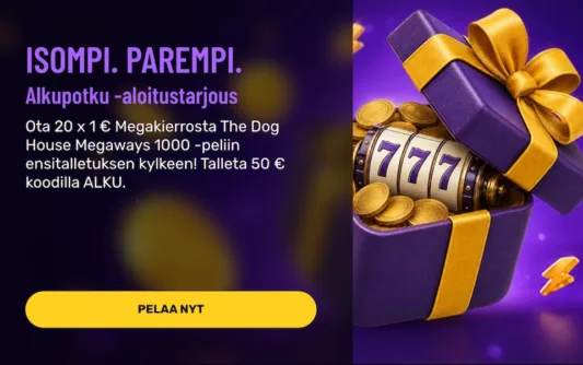 Muhkee Casino tervetulobonus sisältää 1e ilmaiskierroksia