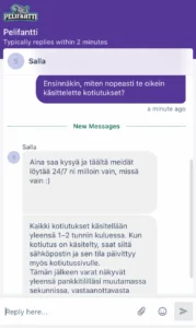 Pelifantti Kasinon asiakaspalvelu