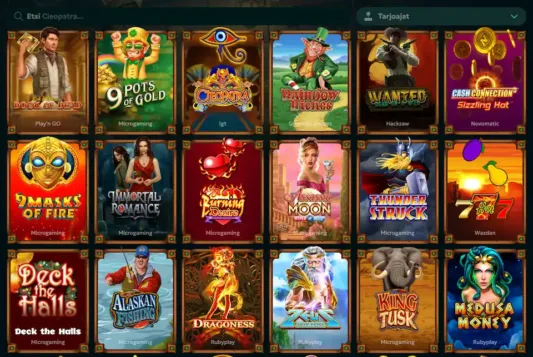 Rivo Casinon pelivalikoima sisältää rutkasti kolikkopelejä