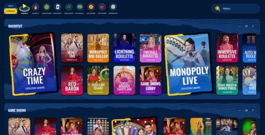 Shokker Casinon livepelit sisältävät muun muassa ruletteja ja blackjackejä