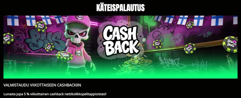SpinSkull Casino cashback-bonus