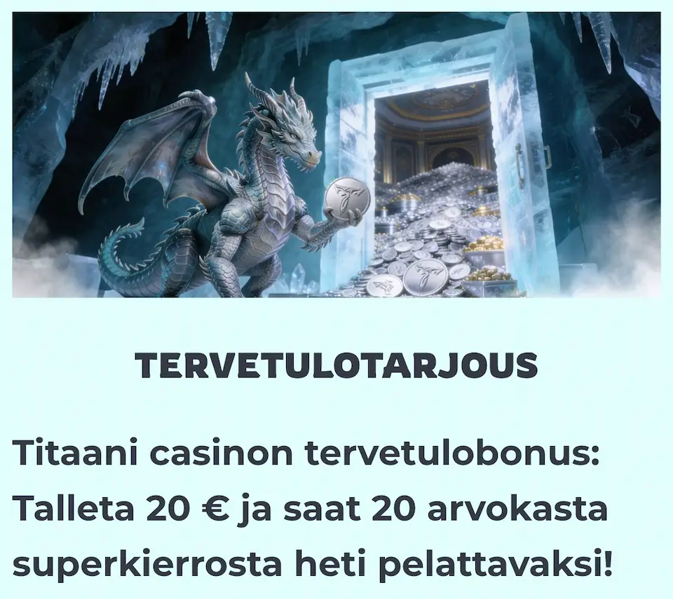 Titaani Casinon tervetuliaisetu käsittää ilmaiskierroksia