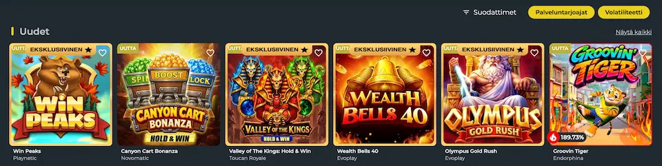 777Vault Casinon uudet kolikkopelit