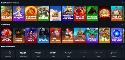 Betbay Casinon suosikkipelit