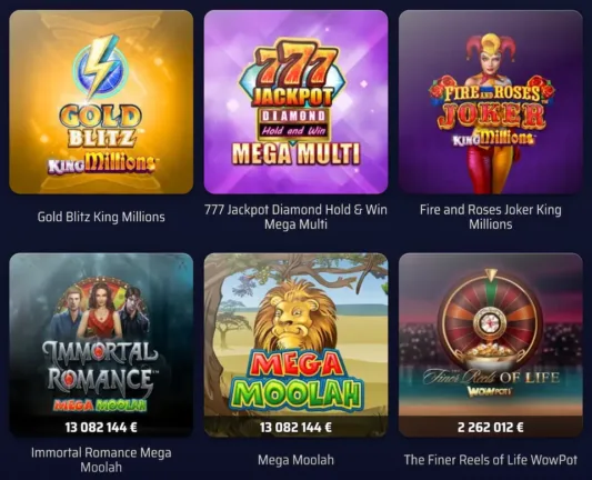 OneRush Casinon jättipotteja