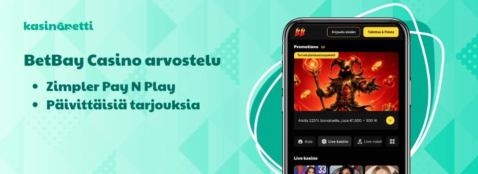 Betbay Casino on Zimpler-pikakasino monipuolisella kampanjatarjonnalla