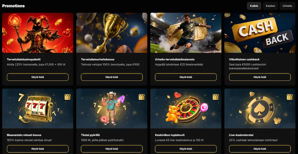 BetBluff Casinon kampanjoita ja tarjouksia
