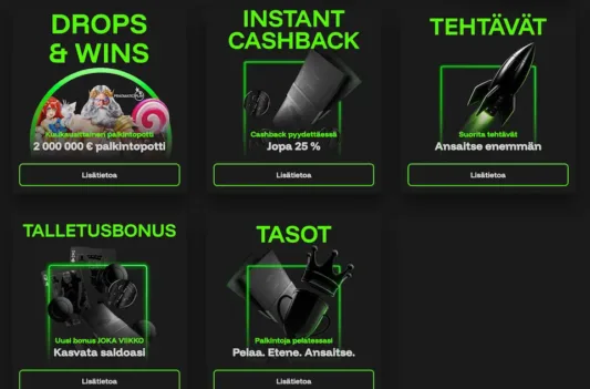 InstaCasino sisältää useita kampanjoita