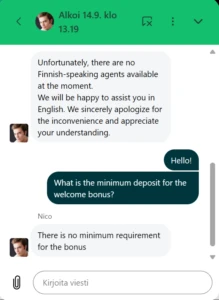 711 Casinon livechat