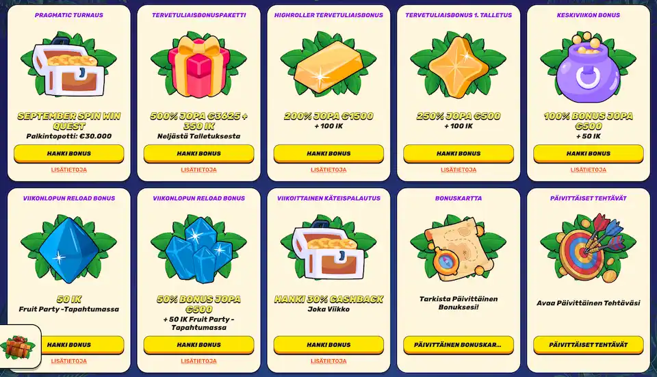 Gamblezen kasinobonukset