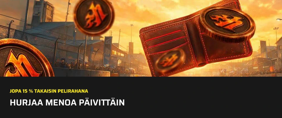 Hurjaa Kasinolta saa päivittäisen käteispalautuksen