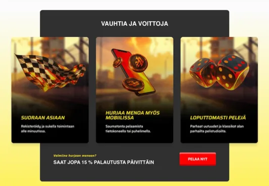 Hurjaa Casinolla pelaamisen edut