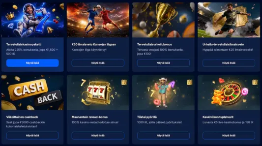 Lunaloots Casino kampanjoita joka viikonpäivälle