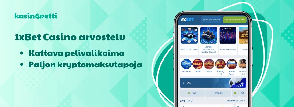 1xBet Casino arvostelu ja kokemuksia