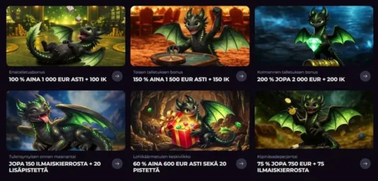 Drakaris Casinon bonuksia