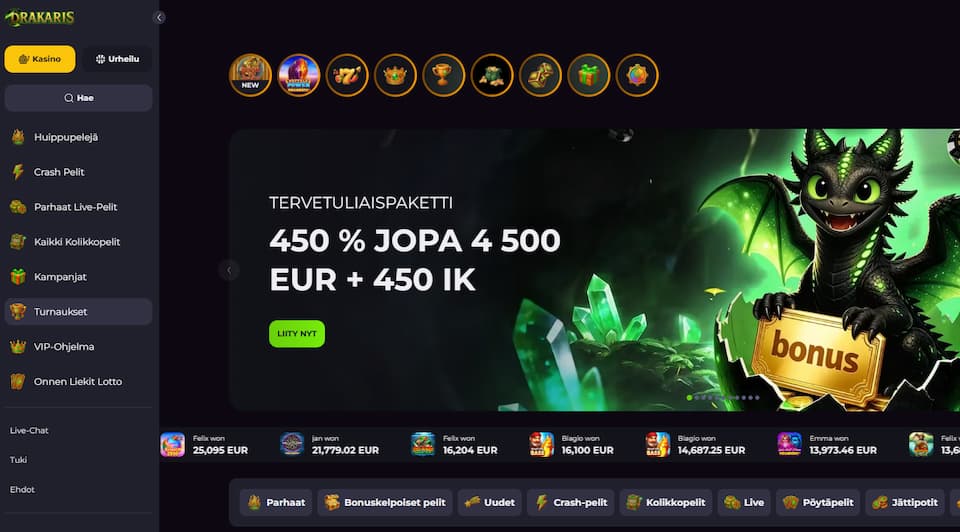 Drakaris Casinon etusivu