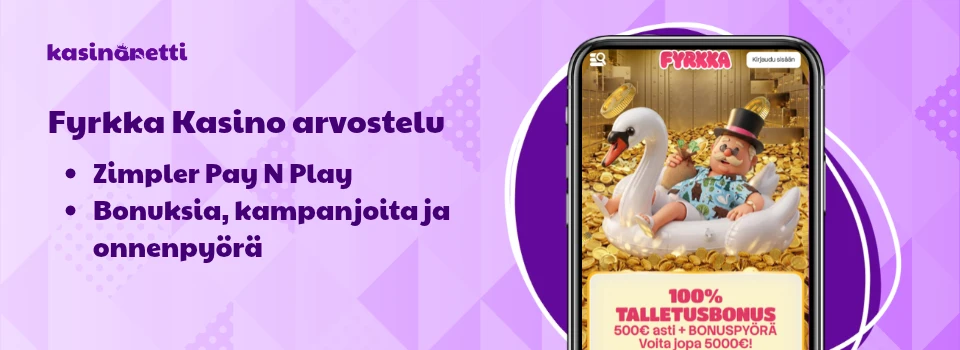 Bannerikuva Fyrkka Kasinosta