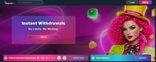 MagicianBet Casinon etusivu