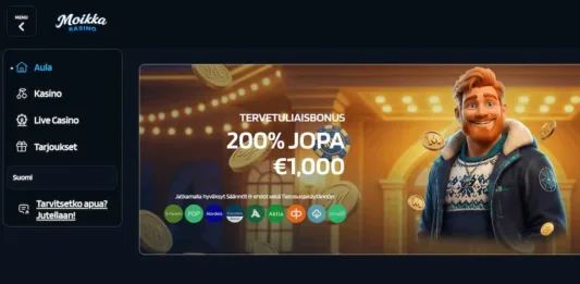 Moikka Kasinon etusivu ja tervetuliaisbonus