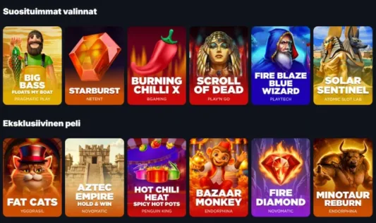 Pelejä RoyalRook Casinolla