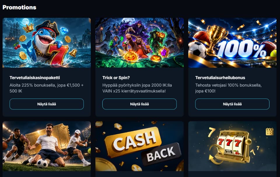 Bonuksia WagerWhale Casinolla