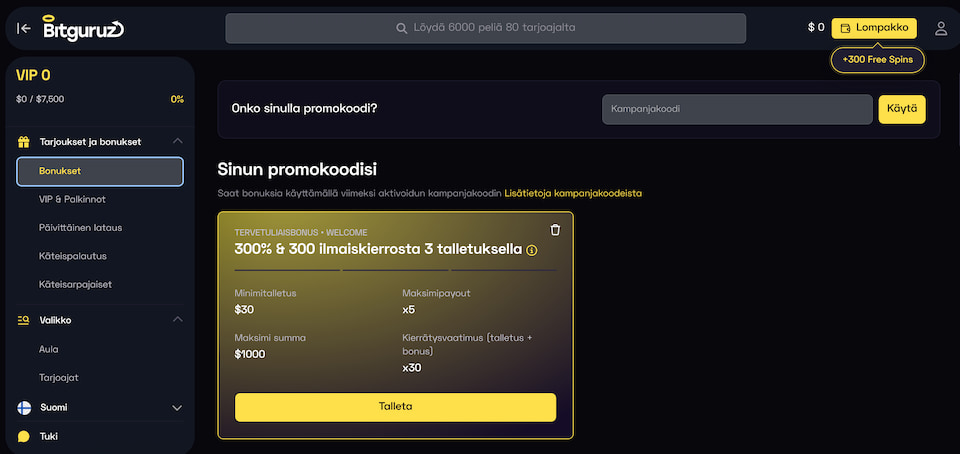 Bitguruz bonukset uudelle pelaajalle