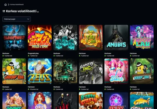 Pike Casino pelivalikoima